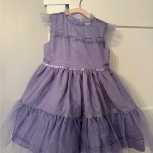 Janie and Jack Purple Tulle Girls Dress